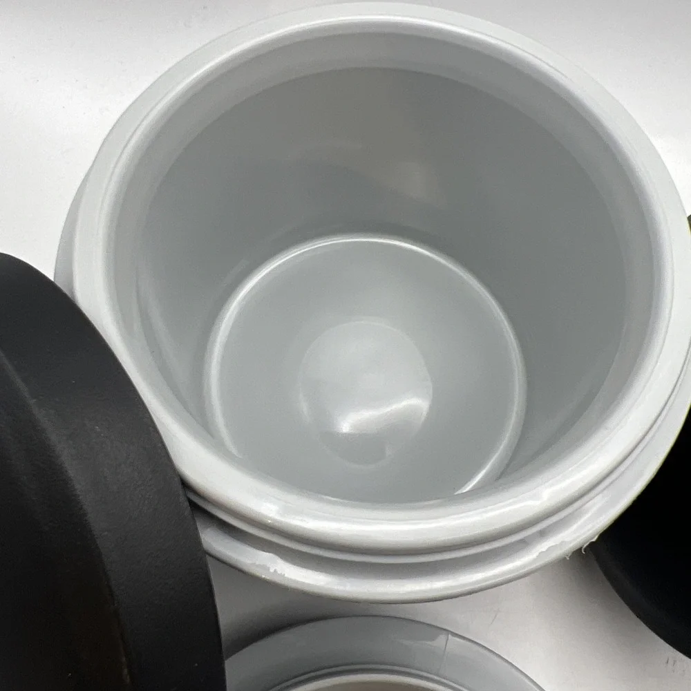 McDonald's Thermos Food Jars w/ Spoons 1 New 1 Used Black Insulated Swag